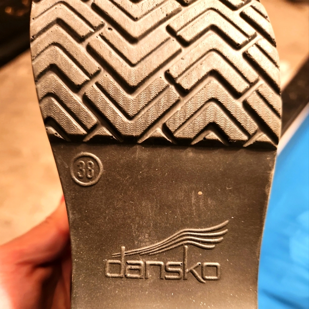 Danskos black with a blue tint